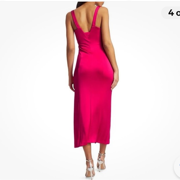 Galvan London Women’s Hot Pink Signature Corset Slit Dress Size 6 used - Picture 4 of 6